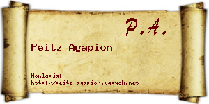 Peitz Agapion névjegykártya